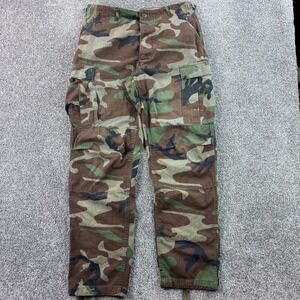US Military Pants Mens Medium Long Woodland Camo BDU Hot Weather Trousers